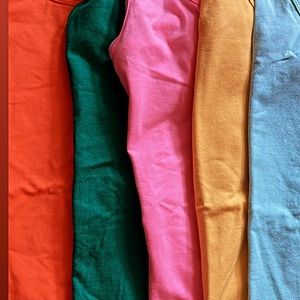 5 Solid Bright Summer Color Cotton/ Stretch Bodysuits